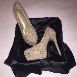 Heels with rhinestones